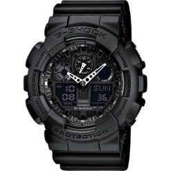 Zegarek G-SHOCK - GA-100-1A1ER Black/Black. Czarne zegarki męskie G-Shock. Za 449,00 zł.