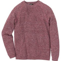 Swetry klasyczne męskie: Sweter w prążek Regular Fit bonprix ciemnoczerwony melanż