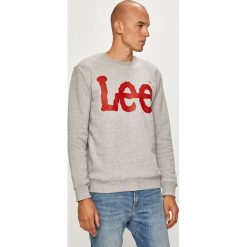 Lee - Bluza. Szare bluzy męskie Lee, s, z nadrukiem, z bawełny, z okrągłym kołnierzem, bez rękawów, bez kaptura. Za 239,90 zł.