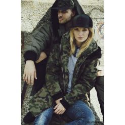 Bomberki damskie: Kurtka zimowa moro unisex