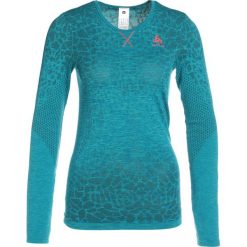 ODLO CREW NECK BLACKCOMB Koszulka sportowa crystal teal/pool green. Niebieskie t-shirty damskie Odlo, xl, z materiału, z długim rękawem. Za 249,00 zł.