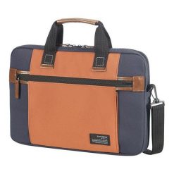 Torba SAMSONITE Sideways 13.3 cali Niebiesko-pomarańczowy. Pomarańczowe torby na laptopa Samsonite, w paski, casualowe. Za 149,99 zł.