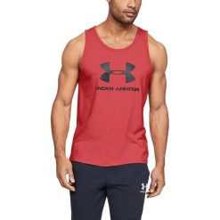 Under Armour Sportstyle Podkoszulek Czerwony. Czerwone podkoszulki męskie Under Armour, l, bez wzorów, z bawełny, bez kołnierzyka. Za 119,95 zł.