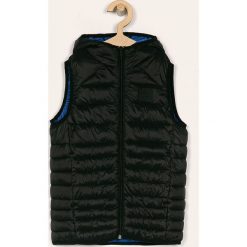 Jack & Jones - Bezrękawnik dziecięcy 128-176 cm. Niebieskie kurtki chłopięce Jack & Jones, bez wzorów, z poliesteru, z kapturem. Za 149,90 zł.