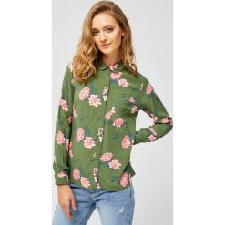 Koszula z motywem kwiatów. Różowe koszule damskie Moodo, s, w kwiaty, z wiskozy. Za 39,99 zł.