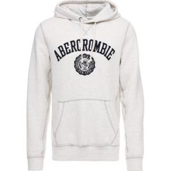 Abercrombie & Fitch CORE LOGO POPOVER Bluza z kapturem light heather grey. Szare bluzy męskie marki Abercrombie & Fitch, xl, z bawełny, z kapturem. Za 349,00 zł.