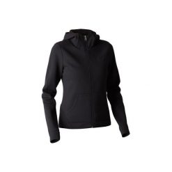 Bluza na zamek z kapturem Gym & Pilates 900 damska. Czarne bluzy polarowe marki DOMYOS, xs, z kapturem. W wyprzedaży za 74,99 zł.