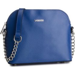 Torebka LASOCKI - BRT-031 Cobalt Blue. Niebieskie listonoszki damskie Lasocki, z aplikacjami, ze skóry, zdobione, bez dodatków. Za 129,99 zł.