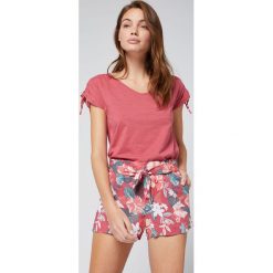 Etam - Szorty piżamowe Arum. Czerwone piżamy damskie Etam, s, bez wzorów, z wiskozy, bez rękawów. W wyprzedaży za 49,90 zł.