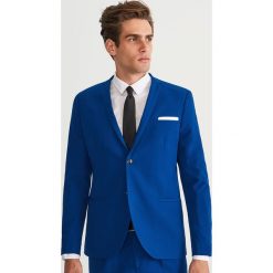 Marynarka garniturowa SUPER SLIM FIT - Niebieski. Niebieskie marynarki męskie slim fit Reserved. Za 249,99 zł.