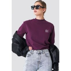 NA-KD Bluza Good Vibes - Purple. Fioletowe bluzy damskie NA-KD, z napisami, bez rękawów, bez kaptura. Za 80,95 zł.