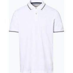 Bugatti - Męska koszulka polo, biały. Białe koszulki męskie Bugatti, xxl, w paski, klasyczne, polo, bez rękawów. Za 179,95 zł.