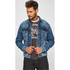 Pepe Jeans - Kurtka Pinner. Niebieskie płaszcze męskie Pepe Jeans, m, bez wzorów, z bawełny, krótkie, bez kaptura. W wyprzedaży za 359,90 zł.