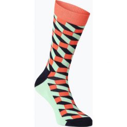 Happy Socks - Skarpety męskie, zielony. Zielone skarpetki męskie Happy Socks, w kolorowe wzory, z bawełny. Za 39,95 zł.