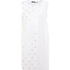 Sportmax Code DOROTEA Sukienka letnia bianco ottico. Białe sukienki letnie marki Sportmax Code, z bawełny. W wyprzedaży za 776,30 zł.