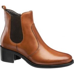 Brązowe botki damskie 5th Avenue ze skóry 5th Avenue koniakowe. Pomarańczowe botki damskie 5th Avenue, ze skóry, bez obcasa, na obcasie, na zamek. Za 239,90 zł.