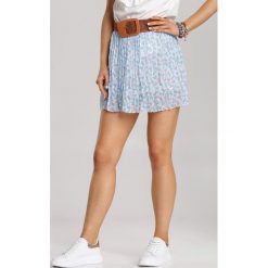 Jasnoniebieska Spódnica Melisea. Niebieskie spódniczki damskie Renee, s, bez wzorów, mini. Za 59,99 zł.