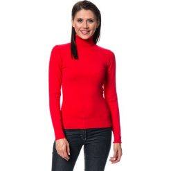 Golfy damskie: Sweter w kolorze czerwonym