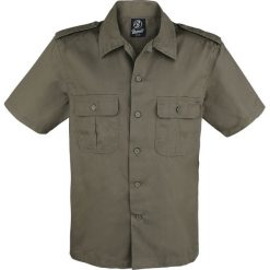 Brandit 1/2 Sleeve US Shirt Workershirt oliwkowy. Zielone koszule męskie marki Brandit, xl, z koszulowym kołnierzykiem, z krótkim rękawem. Za 114,90 zł.