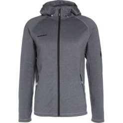 Mammut RUNBOLD HOODED Kurtka z polaru black melange. Szare kurtki sportowe męskie marki Mammut, m, z elastanu. Za 499,00 zł.