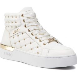 Sneakersy LIU JO - Silvia 24 BF0089 EX055 White 01111. Brązowe półbuty damskie Liu Jo, z aplikacjami, ze skóry ekologicznej, bez obcasa, na płaskiej podeszwie, bez zapięcia. Za 739,00 zł.