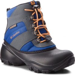 Śniegowce COLUMBIA - Youth Rope Tow III Waterproof BY1322 Azul/Orange Blast 437. Szare śniegowce chłopięce Columbia, bez zapięcia. W wyprzedaży za 199,00 zł.