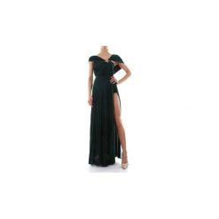 Sukienki długie Elisabetta Franchi AB91096E2. Zielone sukienki damskie Elisabetta Franchi, bez wzorów, bez kołnierzyka, bez rękawów, długie. Za 1669,83 zł.