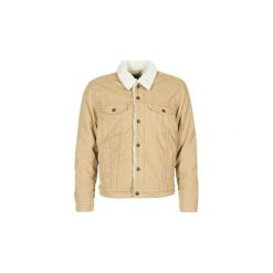Kurtki jeansowe Levis TYPE 3 SHERPA TRUCKER. Brązowe kurtki męskie Levi's®, xxl, bez wzorów, z jeansu, bez kaptura. Za 398,30 zł.