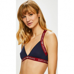 Emporio Armani - Biustonosz. Brązowe biustonosze z fiszbinami Emporio Armani, z aplikacjami, z bawełny. Za 189,90 zł.