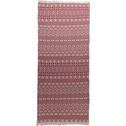 Chusty damskie: Chusta hammam w kolorze czerwonym – 200 x 140 cm