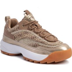 Sneakersy GUESS - Kaysie6 FL5KY6 FAL12 BEIGE/BROWN. Pomarańczowe półbuty damskie Guess, z materiału. Za 469,00 zł.