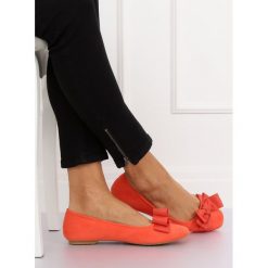 Baleriny damskie pomarańczowe 3173 ORANGE. Pomarańczowe baleriny damskie z zamszu. Za 48,20 zł.