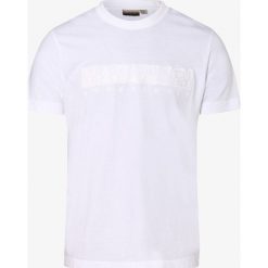 Napapijri - T-shirt męski, biały. Białe t-shirty męskie Napapijri, xl, z haftami, z bawełny, bez kołnierzyka. Za 179,95 zł.