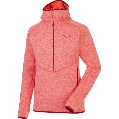 Bluza "Rocca" w kolorze koralowym. Czerwone bluzy damskie Salewa, z dzianiny, krótkie. W wyprzedaży za 199,95 zł.