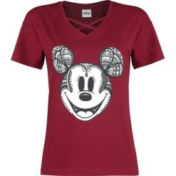 Myszka Miki i Minnie Ornamente Koszulka damska bordowy. Czerwone t-shirty damskie marki Myszka Miki i Minnie, xl, z nadrukiem. Za 99,90 zł.