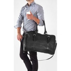 Torba męska podróżna weekendowa SOLIER S16 czarna - Czarny. Czarne torby podróżne Solier, bez wzorów. Za 189,99 zł.