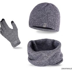 Zestaw zimowy czapka + komin + rękawiczki. Szare czapki męskie marki Pakamera, na zimę. Za 72,00 zł.