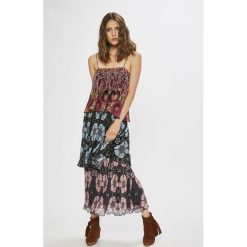 Desigual - Sukienka Cornelio. Szare sukienki damskie marki Desigual, na co dzień, s, bez wzorów, z elastanu, casualowe, z okrągłym kołnierzem, bez rękawów, maxi, proste. W wyprzedaży za 349,90 zł.