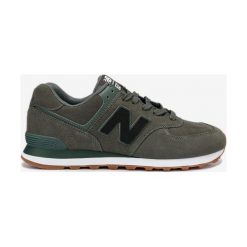 New Balance 574 Tenisówki Zielony. Zielone trampki męskie New Balance, bez wzorów, ze skóry, bez zapięcia. Za 430,95 zł.