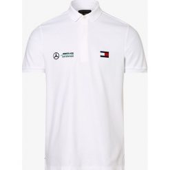 Tommy Hilfiger - Męska koszulka polo, biały. Białe koszulki męskie TOMMY HILFIGER, s, z haftami, klasyczne, polo, bez rękawów. Za 449,95 zł.