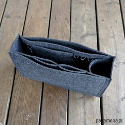 Torebki klasyczne damskie: Filcowy organizer do torebki – grafitowy