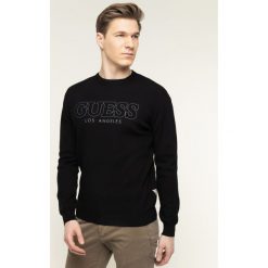 Sweter Guess M01R55 Z26I0. Szare swetry męskie Guess, m, z aplikacjami, z elastanu, klasyczne, z klasycznym kołnierzykiem, bez kaptura. W wyprzedaży za 239,00 zł.
