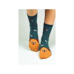 Skarpetki z pieskiem w kości. Szare skarpetki damskie marki Candysox.pl. Za 30,00 zł.