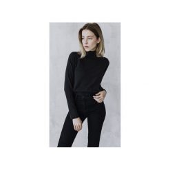 BRUSHED TURTLENECK. Czarne swetry damskie The Hive, m, bez wzorów, z elastanu, bez rękawów, bez kaptura. Za 129,00 zł.