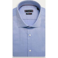 Tommy Hilfiger Tailored - Koszula. Niebieskie koszule męskie Tommy Hilfiger Tailored, bez wzorów, z elastanu, eleganckie, z włoskim kołnierzykiem, z długim rękawem. Za 449,90 zł.