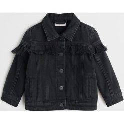 Mango Kids - Kurtka 86 - 104 cm. Szare kurtki dziewczęce z bawełny, krótkie. W wyprzedaży za 69,90 zł.