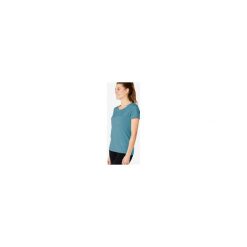 Koszulka krótki rękaw Gym & Pilates 500 damska. Niebieskie t-shirty damskie NYAMBA, xs, bez wzorów, z elastanu, sportowe, bez kołnierzyka. Za 19,99 zł.