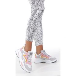 Wielokolorowe Buty Sportowe Sneakersy Sznurowane Casu C08. Białe buty sportowe damskie Casu, ze skóry ekologicznej. Za 79,99 zł.