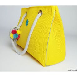 Torba na plażę Electric yellow. Żółte torby damskie plażowe Pakamera, bez wzorów, na ramię, bez dodatków. Za 120,00 zł.
