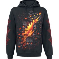 Spiral Skull Lava Bluza z kapturem czarny. Brązowe bluzy męskie rozpinane marki Black Premium by EMP, xxl, z kapturem. Za 164,90 zł.
